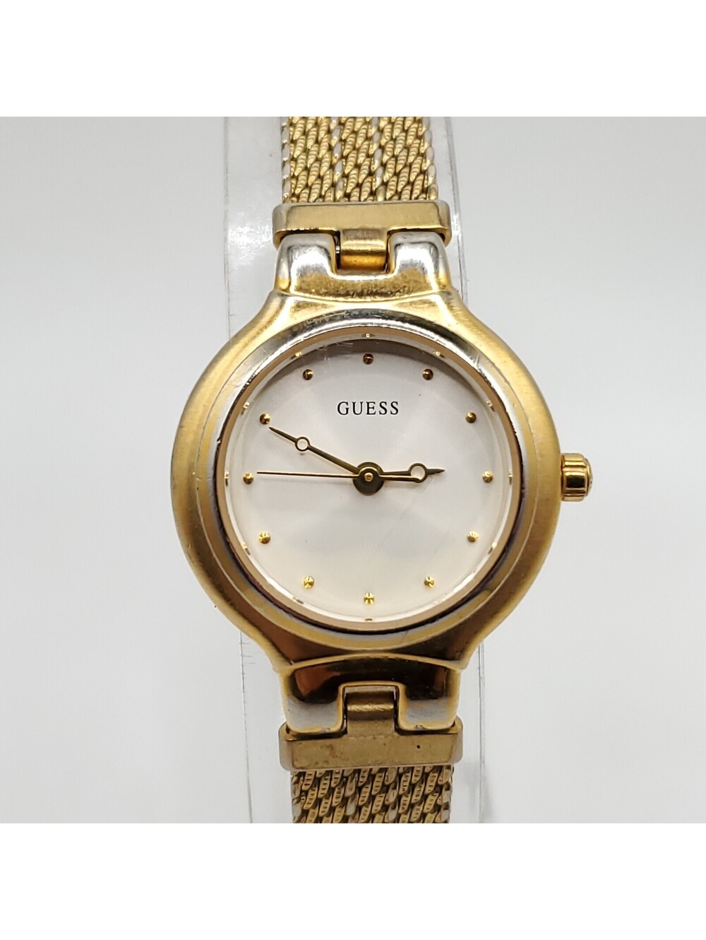 Guess Watch Women 23mm Gold Tone Adjustable Band New Battery